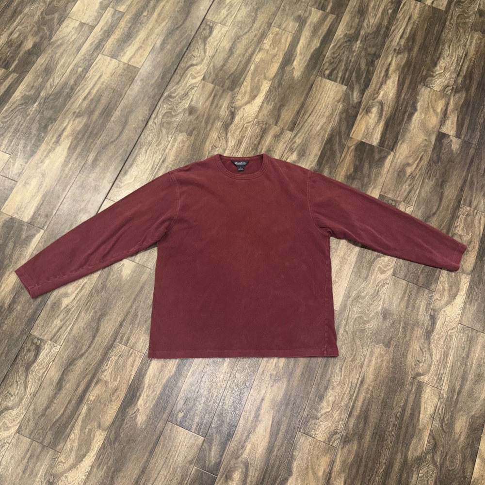 Brooks Brothers Men's‎ 100% Cotton Maroon Long Sleeve Crewneck Sweater Size XL